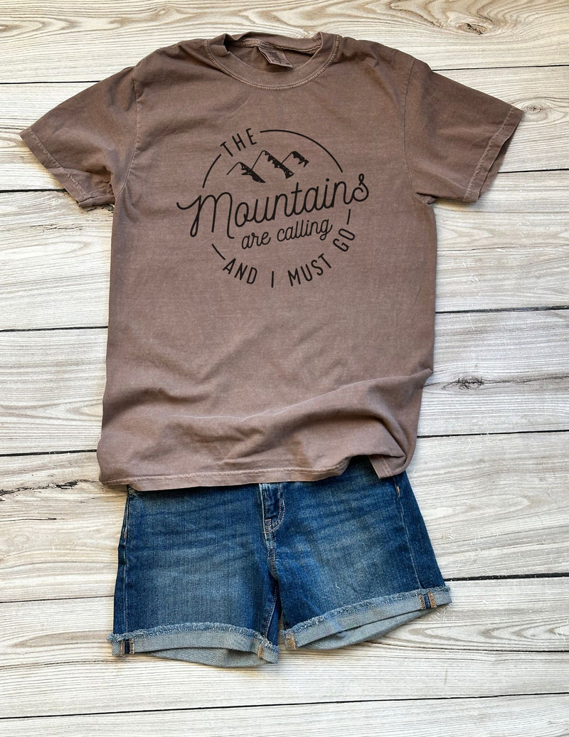 Mountains are Calling and I Must Go (Simple) Tee