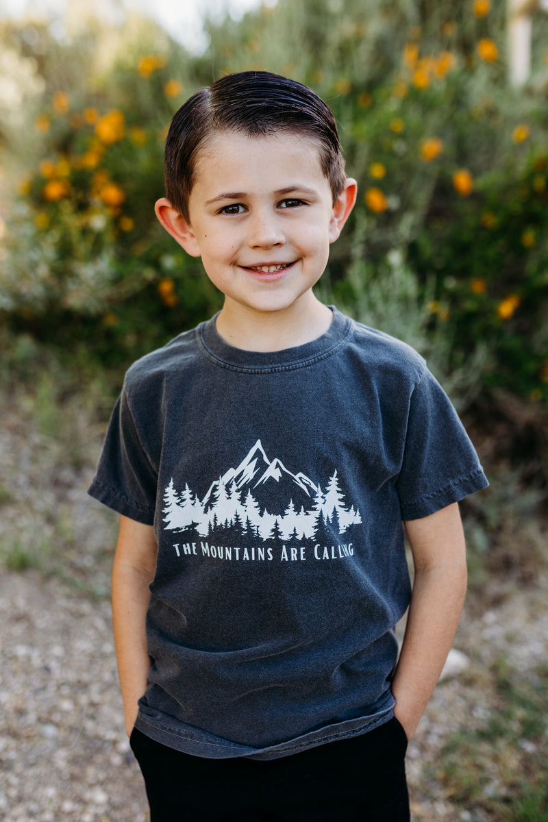 Mountains Are Calling (Trees) Kids Tee