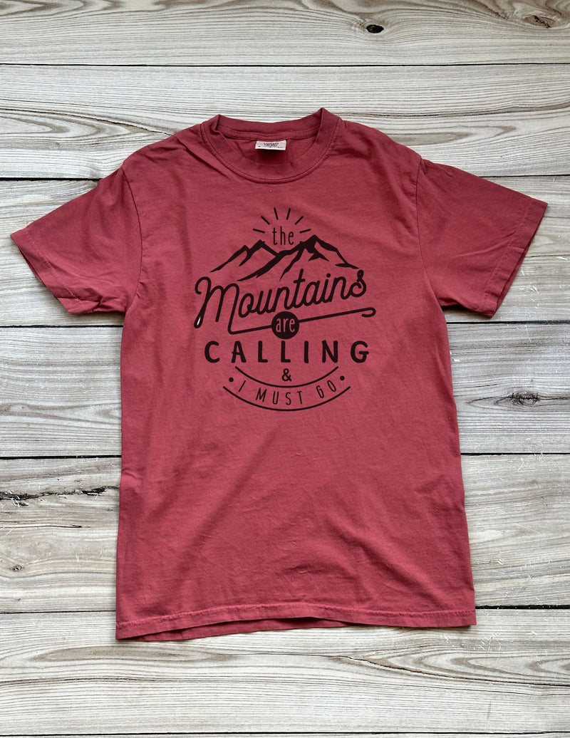 Mountains are Calling and I Must Go Tee